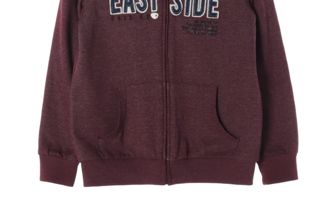 UGIZ 이스트사이드 레터링 덤블 양털 후드 집업 상품이미지5