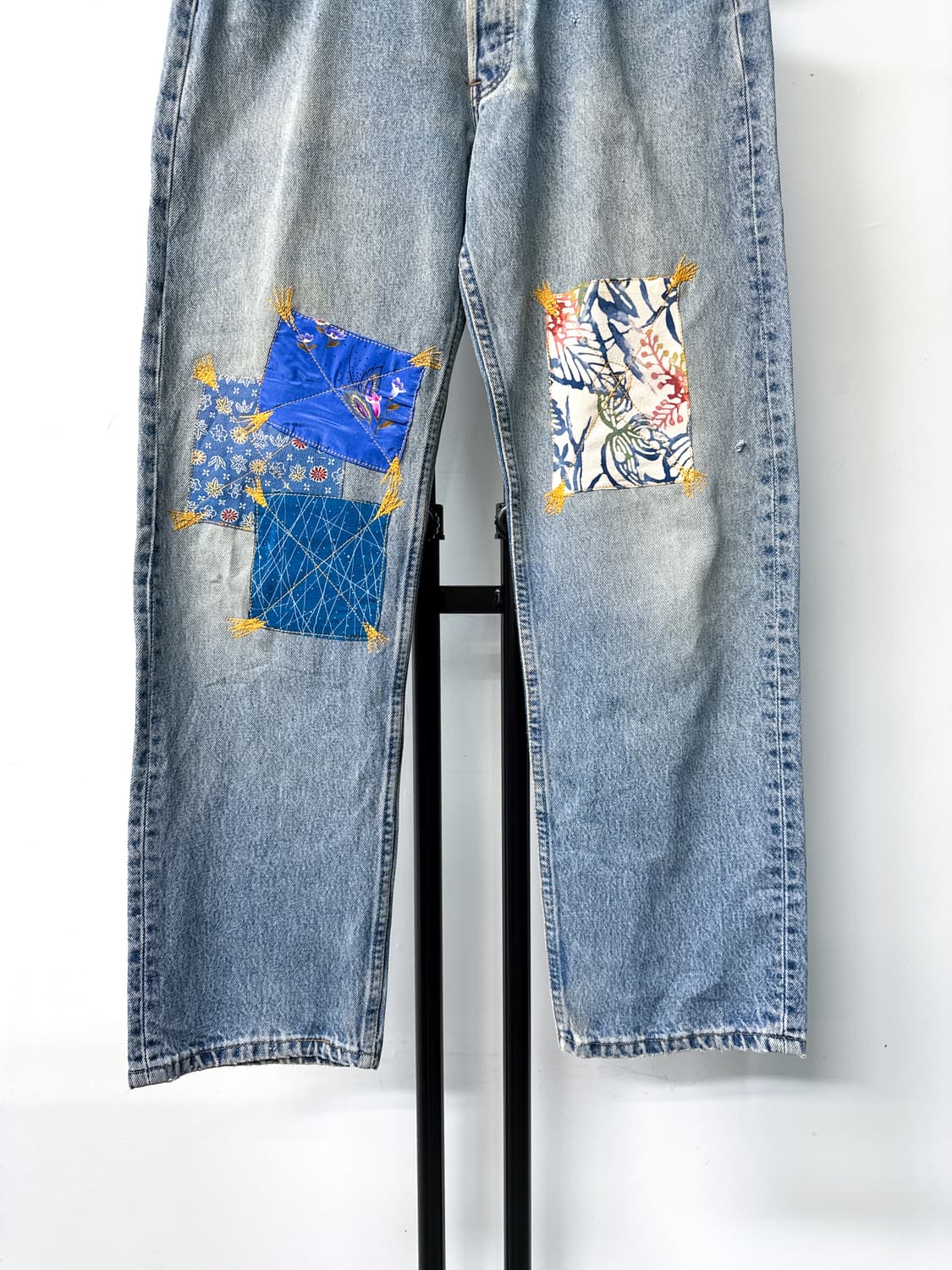 리바이스 90s 501 오리엔탈 패치워크 데님 팬츠 블루 상품이미지3