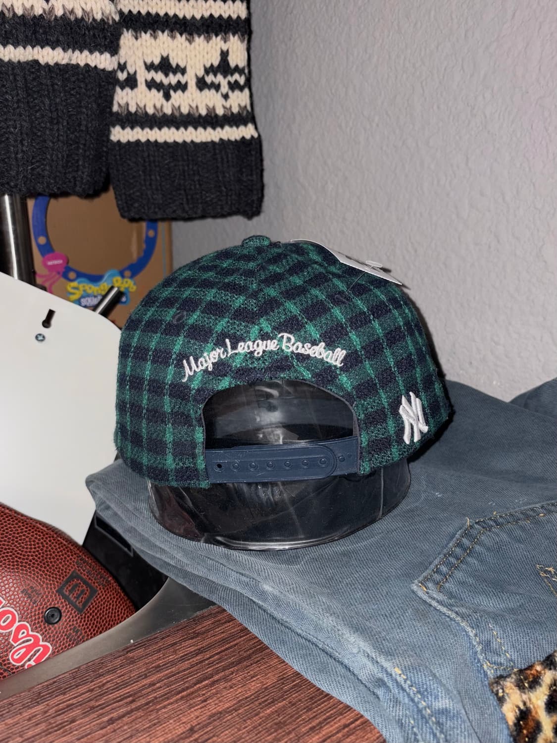 MLB 뉴욕양키즈 체크 캡 상품이미지6