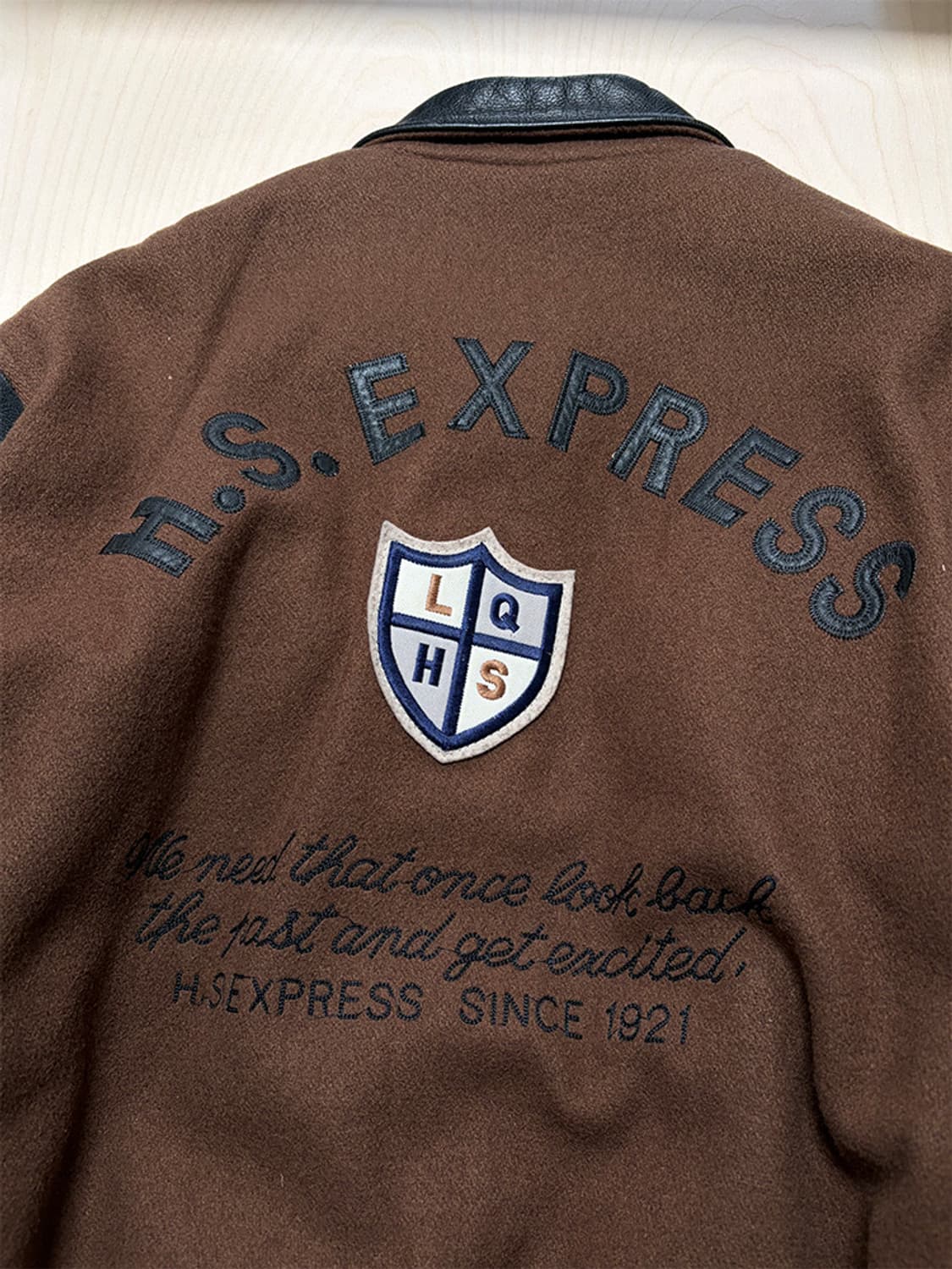 빈티지 울 가죽 바시티 자켓  상품이미지6