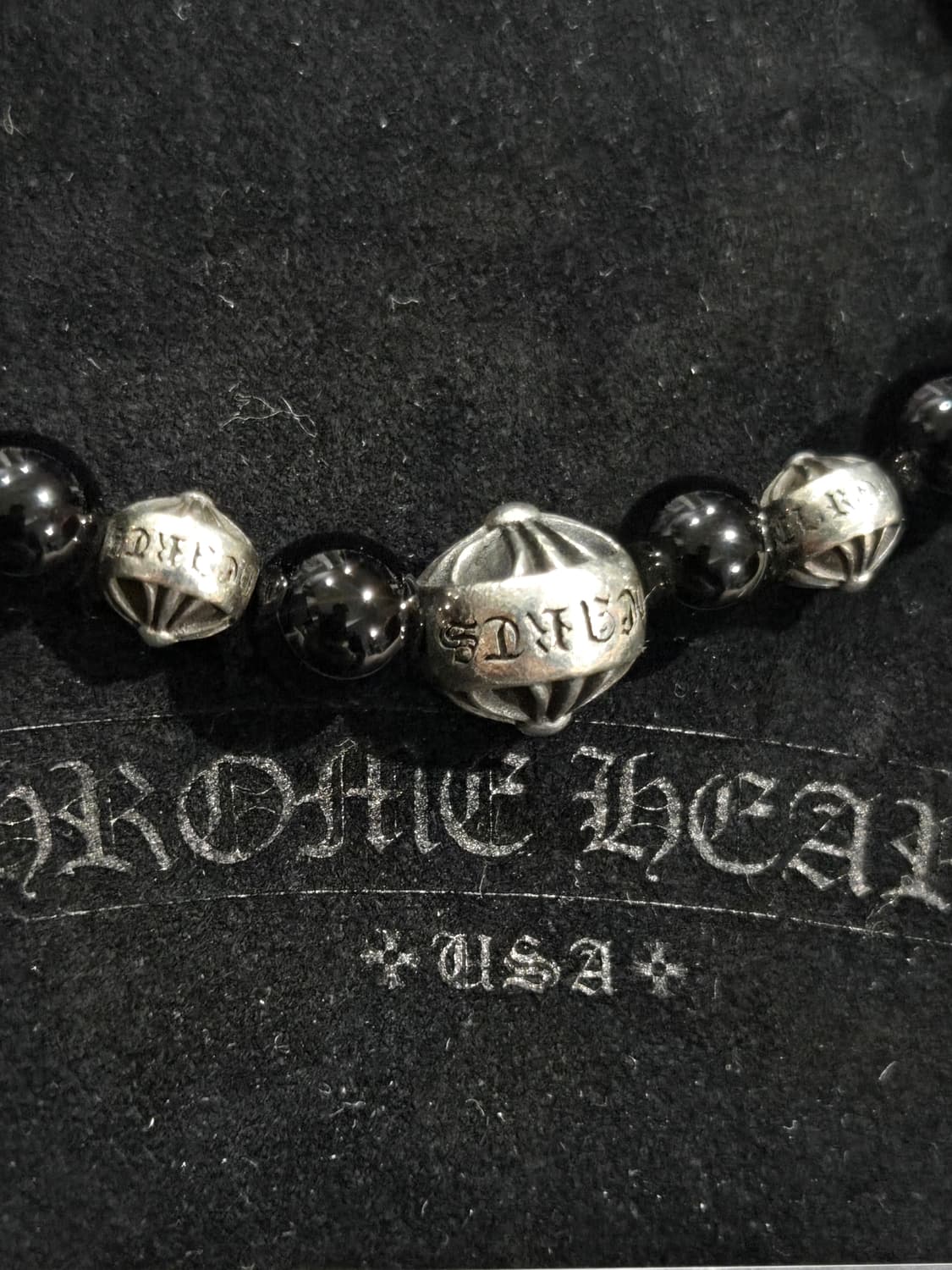 크롬하츠 오닉스 비즈팔찌(정품) 상품이미지4