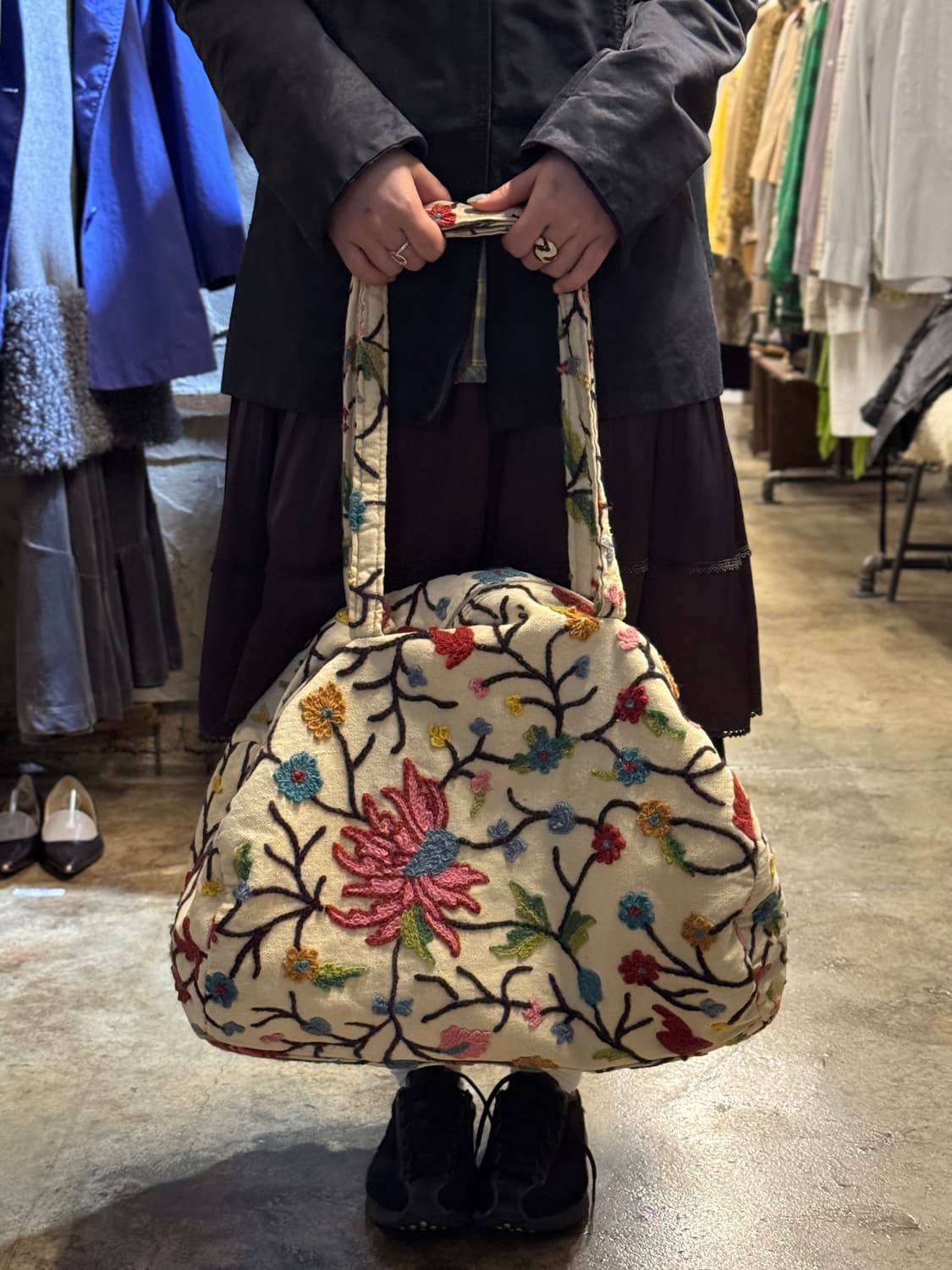 OS ) JPN Embroided Boston Bag 상품이미지3