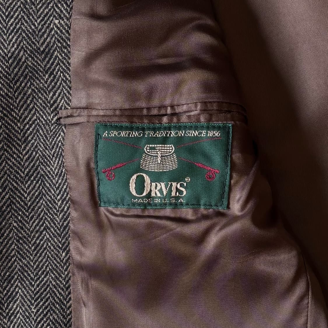 [100] 80s USA ORVIS 울 헤링본 트위드 2B 스포츠자켓 상품이미지6