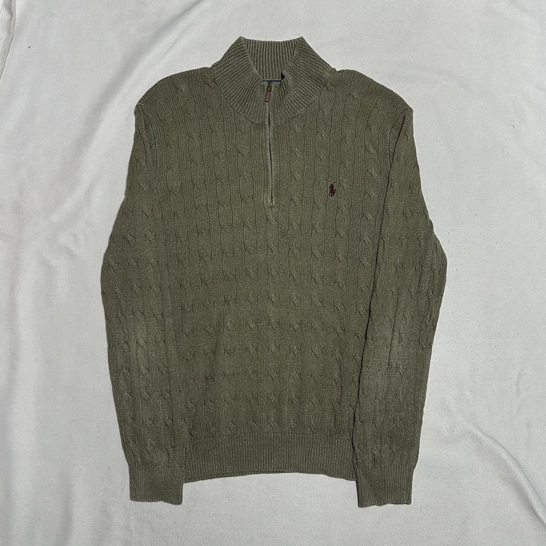 L 폴로랄프로렌 케이블 하프 반집업 니트 상품이미지2