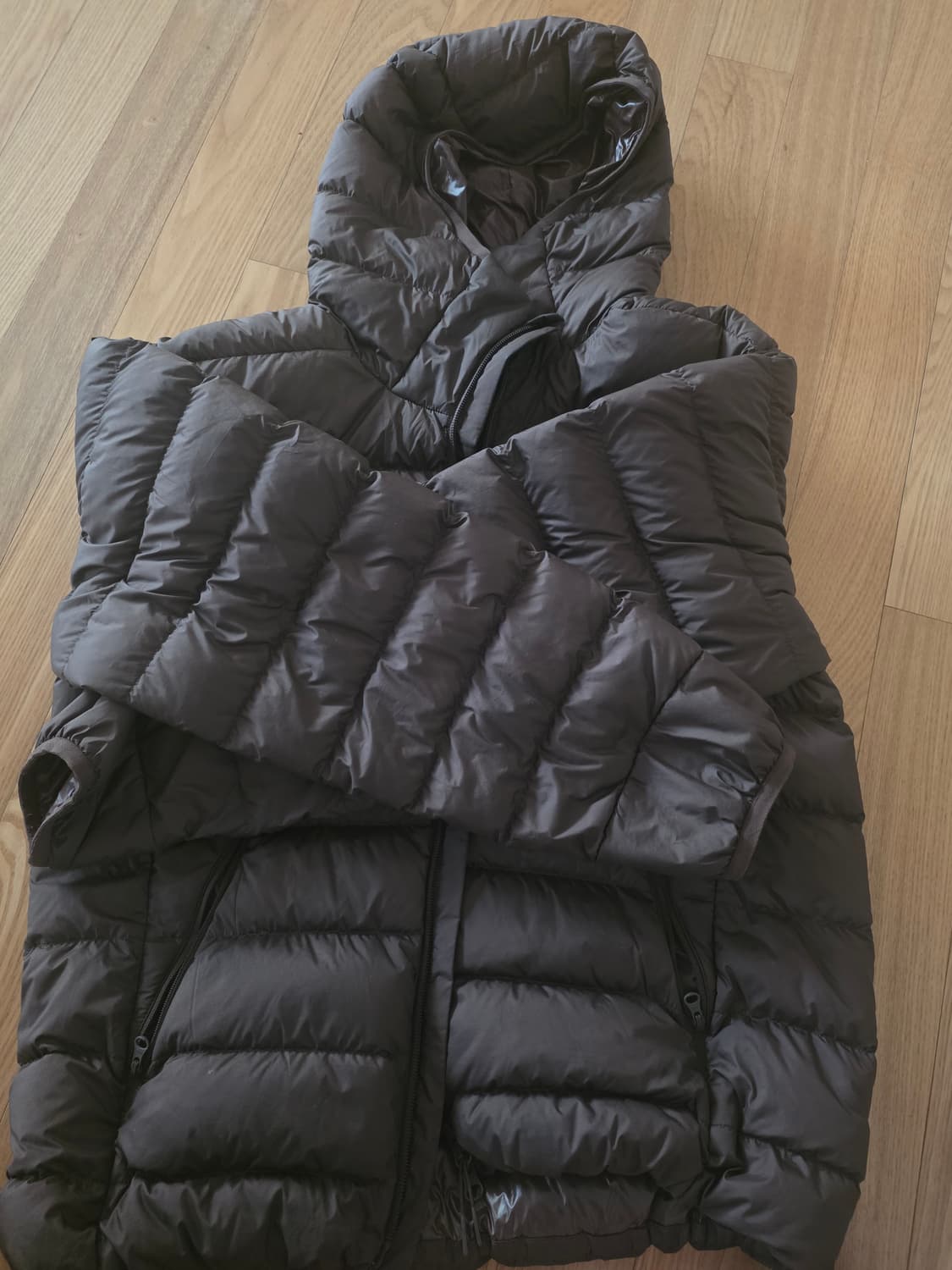 무신사 경량패딩 브라운 M  상품이미지2