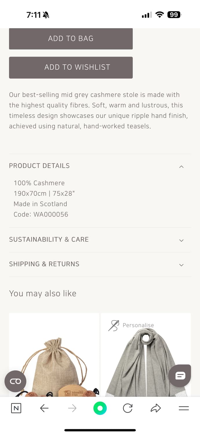 johnstons of elgin 캐시미어 머플러 stole 상품이미지4