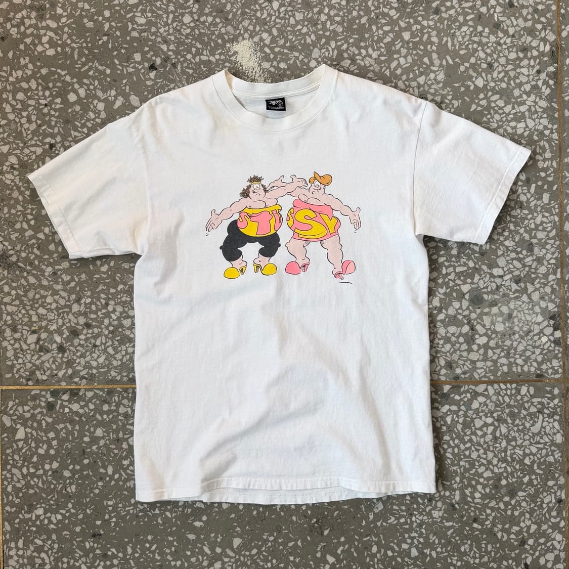 00s Stussy x Viz The Fat Slags 티셔츠 상품이미지1