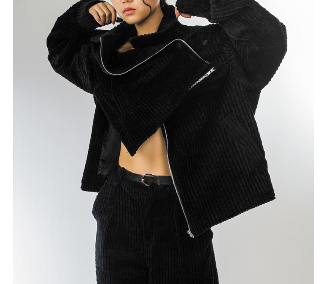 아드베스 드레이핑 카울 자켓 블랙 상품이미지1