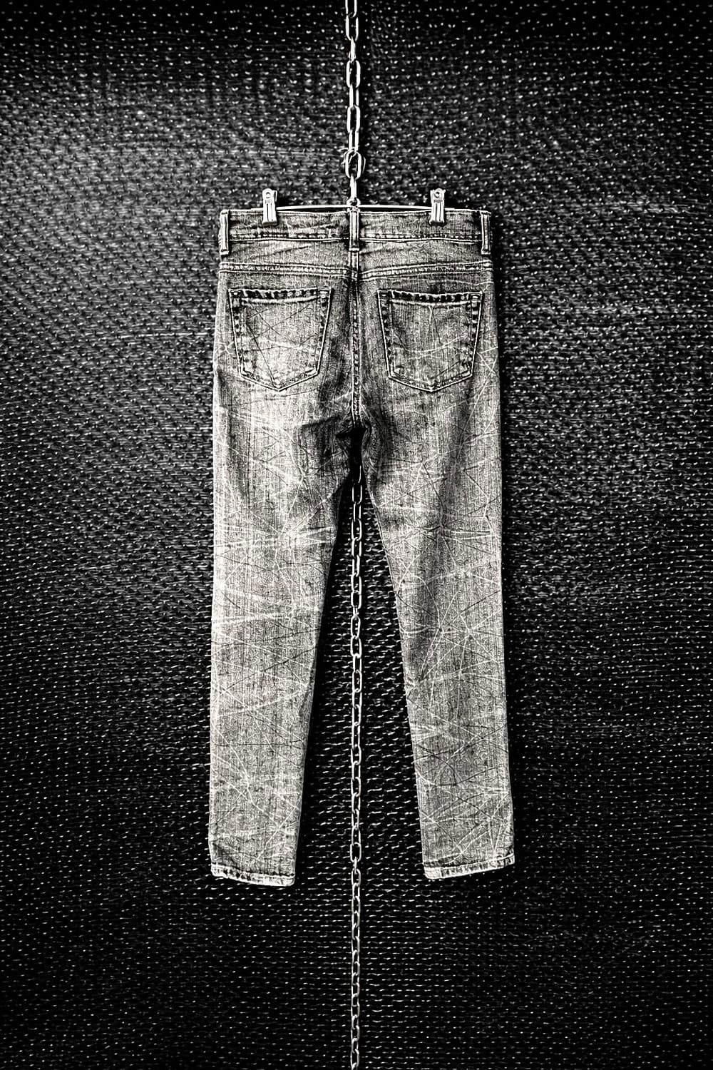 그레이 워싱 스터드 슬림진 상품이미지2