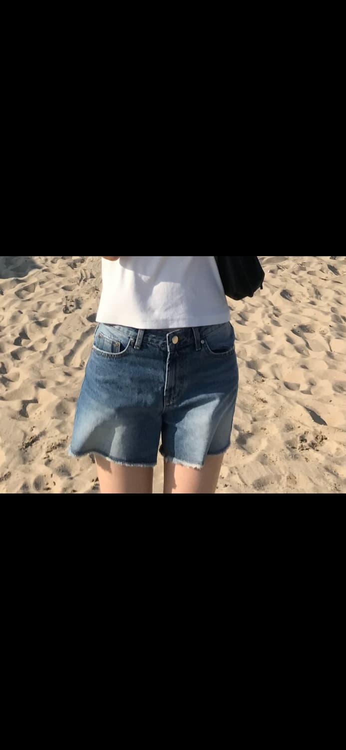 데님/래더 반바지 상품이미지4