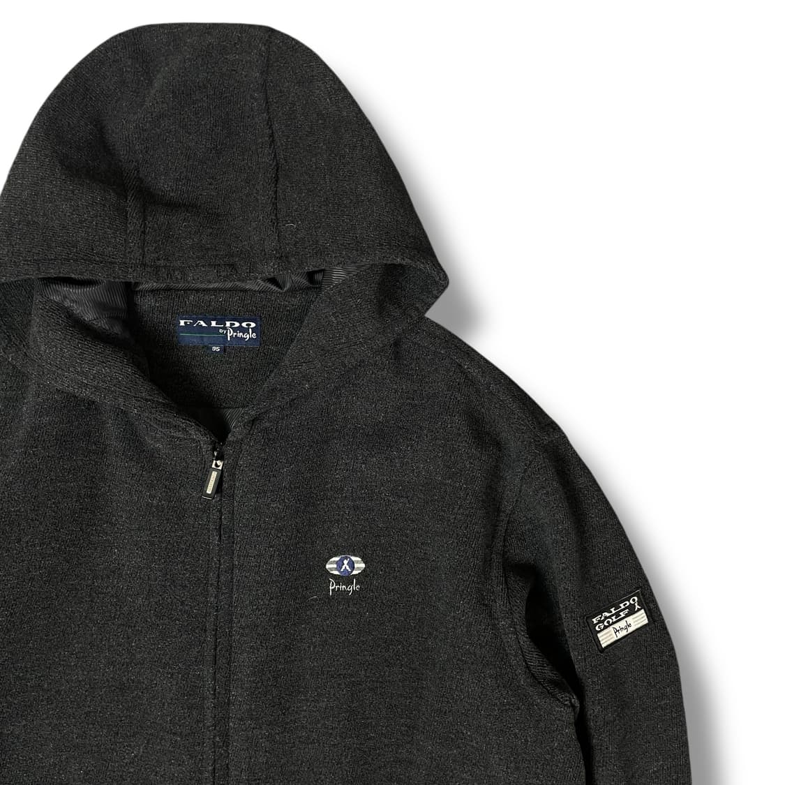 FALDOGOLF 모직 그레이 후드 코트 95 상품이미지3