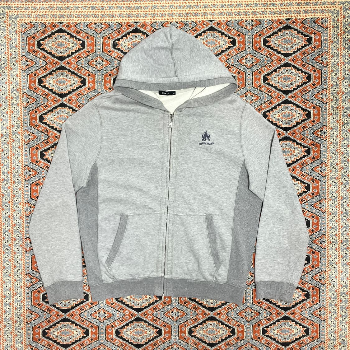 에드웬진스 그레이 후드집업 남성100 상품이미지1