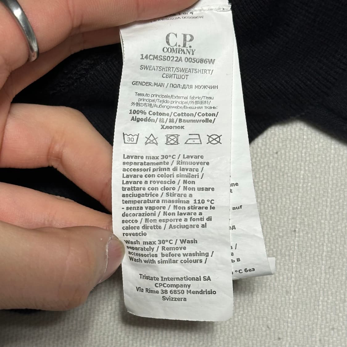 XL C.P. 컴퍼니 블랙 맨투맨 상품이미지7