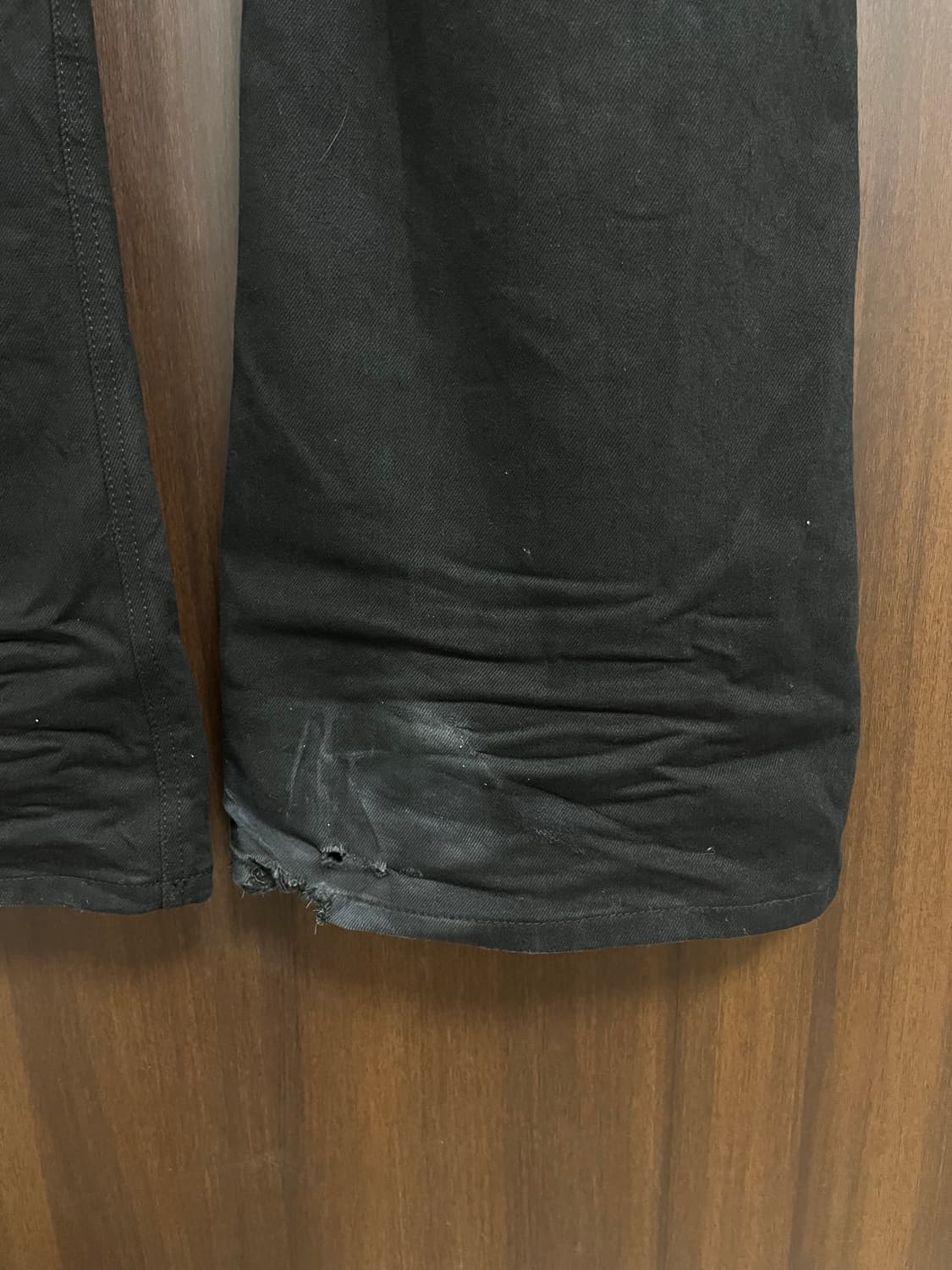 언더마이카 무 3.0 로고플레이 스트레치 플레어 블랙 진 상품이미지6