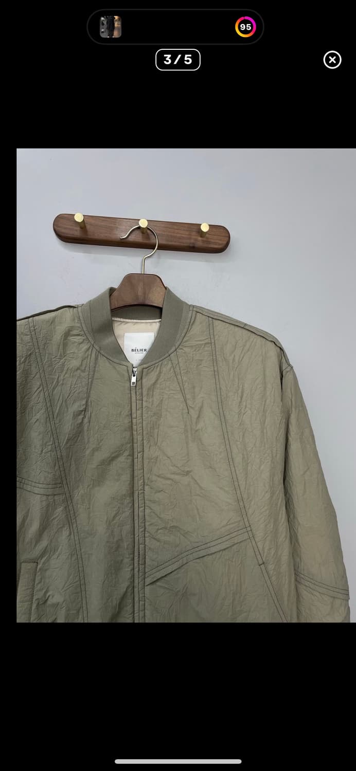 벨리에 오버사이즈 링클 봄버 재킷 A2424 상품이미지3