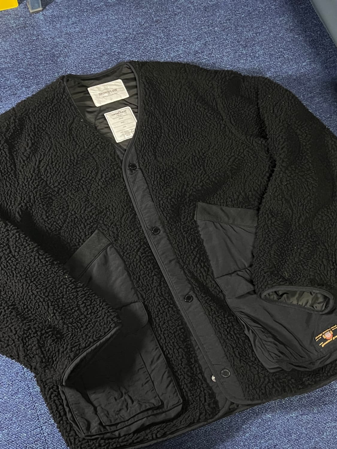 모노플로우 플리스 뽀글이 가디건 상품이미지1