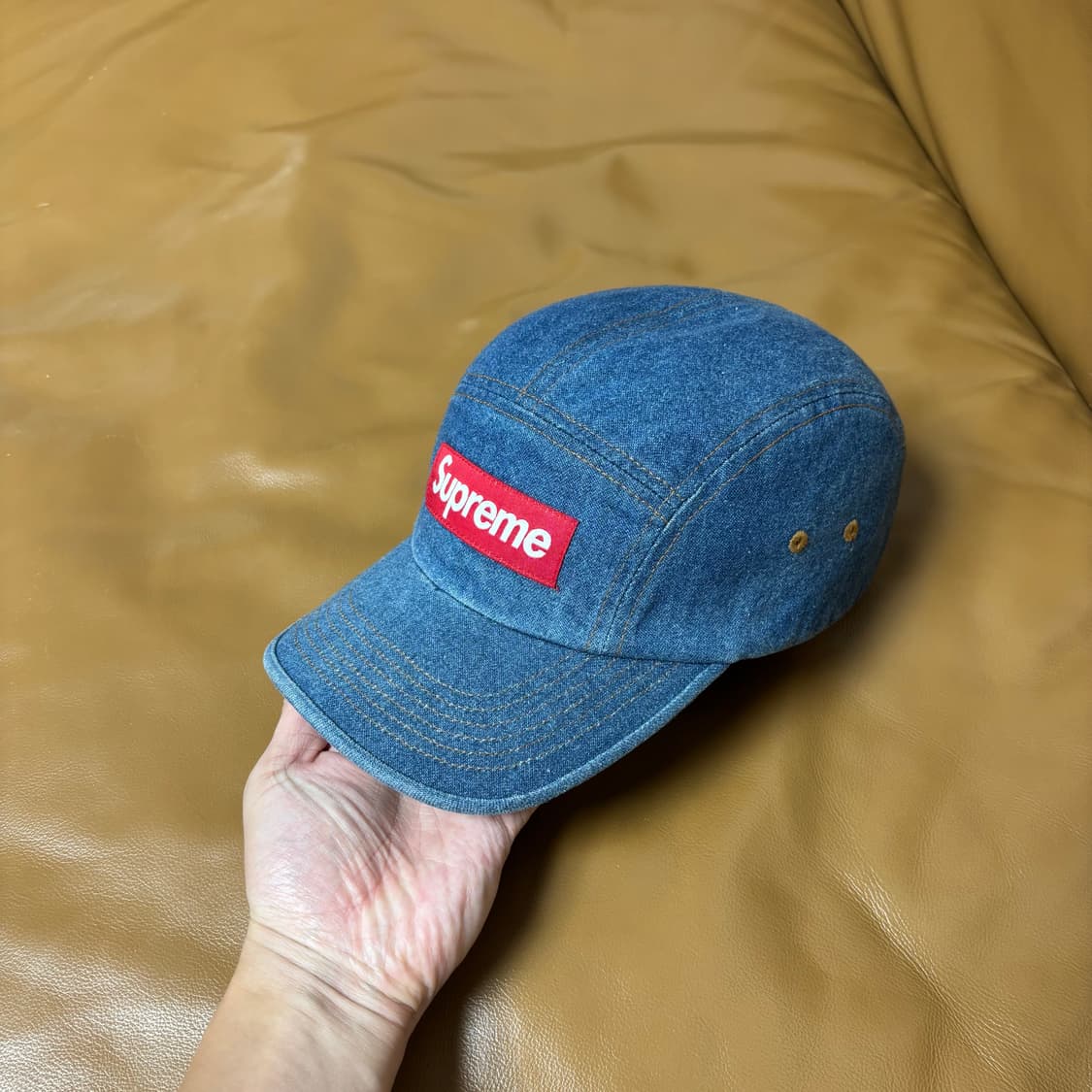 Supreme 슈프림 22fw 워시드 데님 캠프캡 모자 (Denim) 상품이미지5