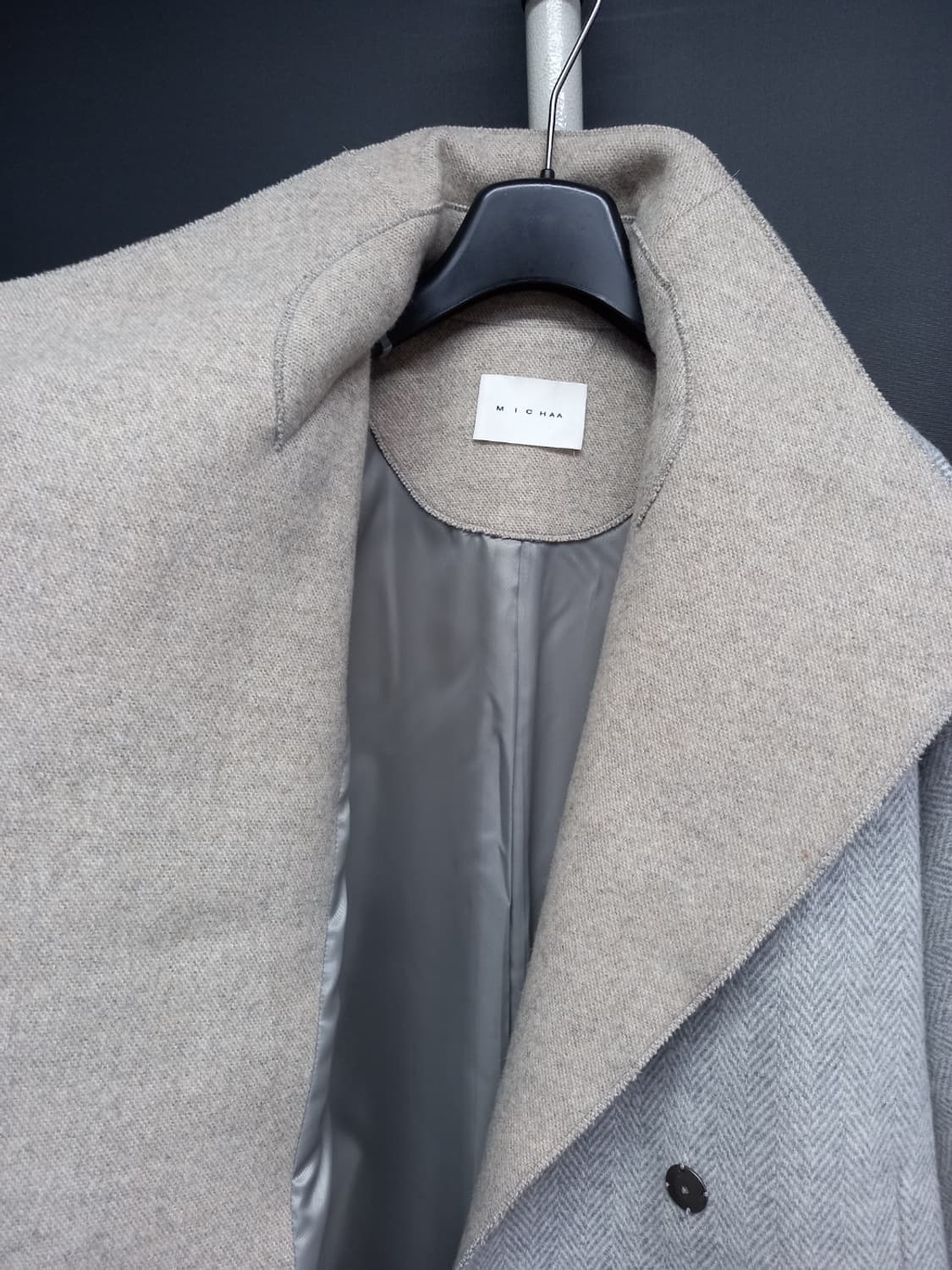 미샤 MICHAA 추동 캐시미어블랜 롱 코트 55.44 상품이미지9