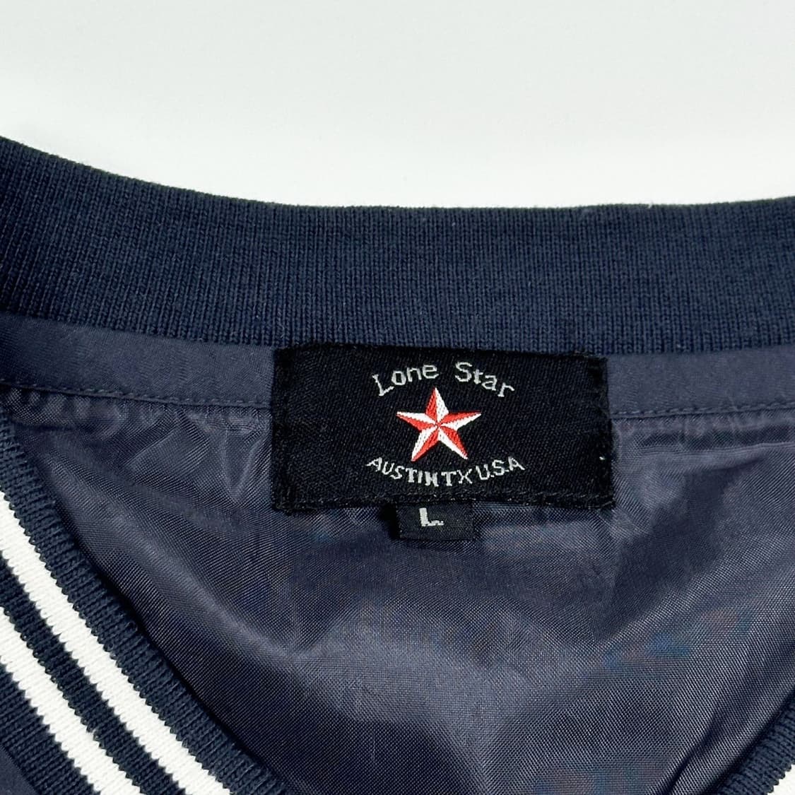 VTG 빈티지 재팬 성조기 네이비 우븐 베스트 조끼 (L) 상품이미지5