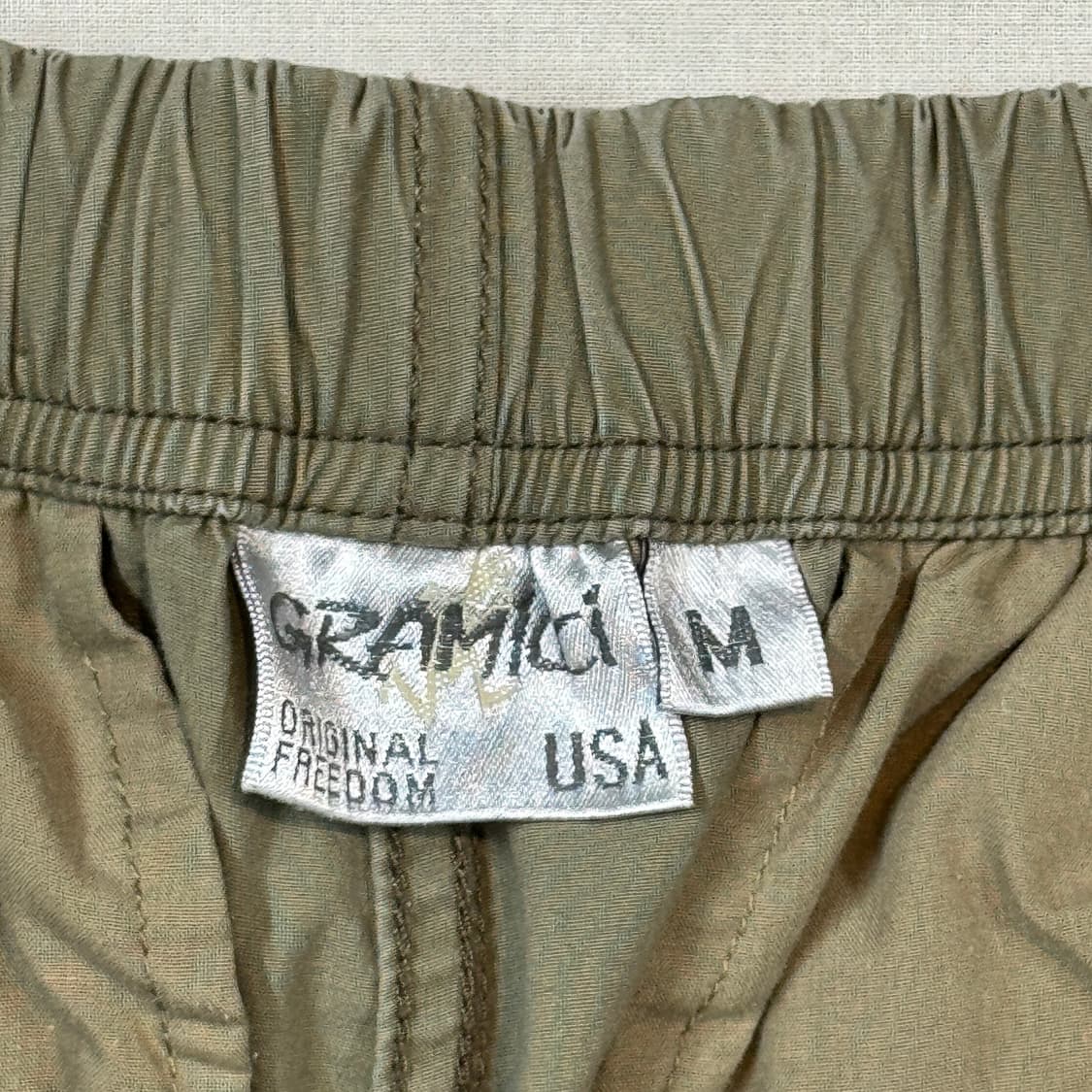 M) 그라미치 카키 브라운 팬츠 면바지 상품이미지9