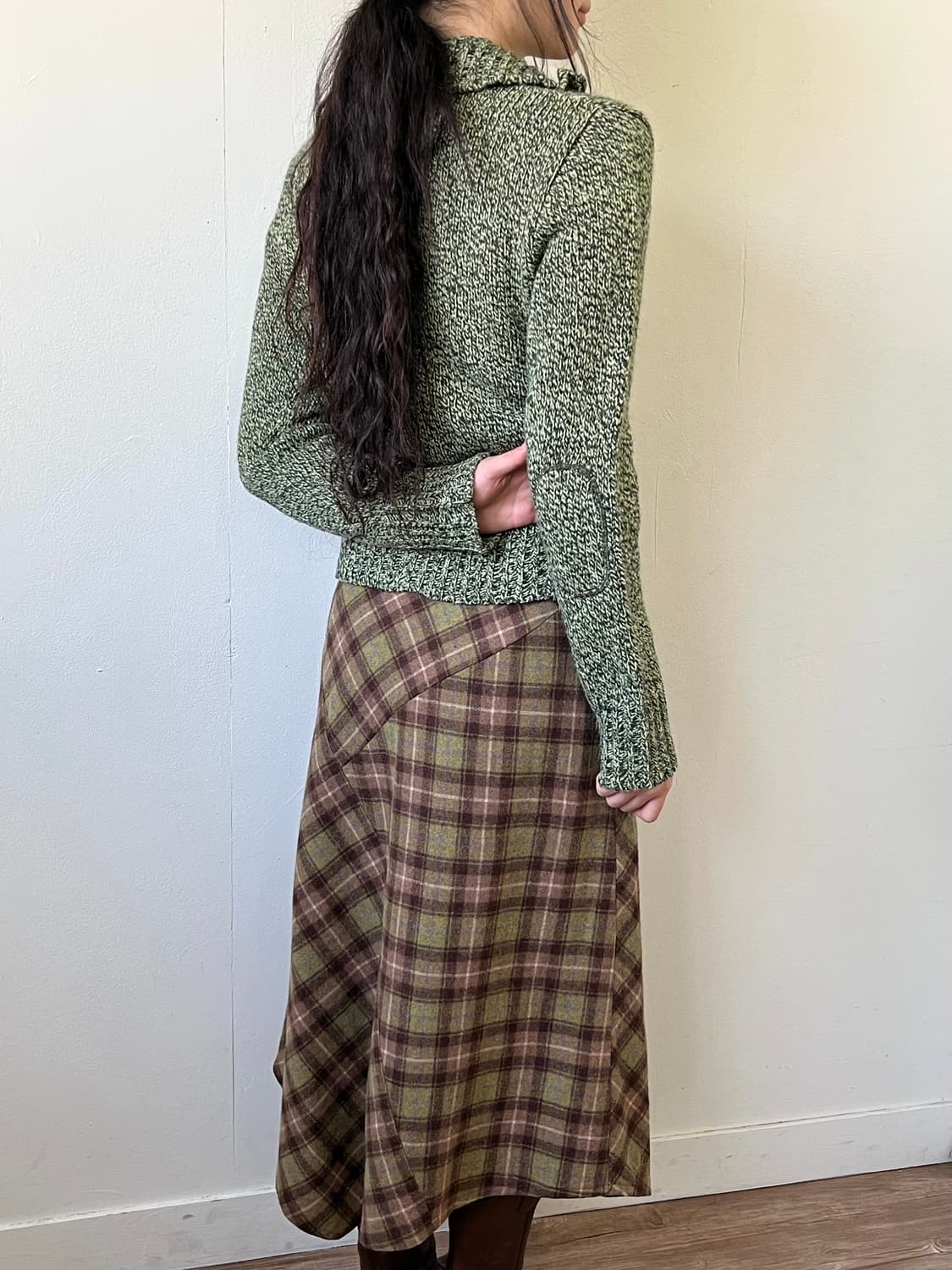 MAX&Co. 올리브 그린 니트집업 상품이미지6