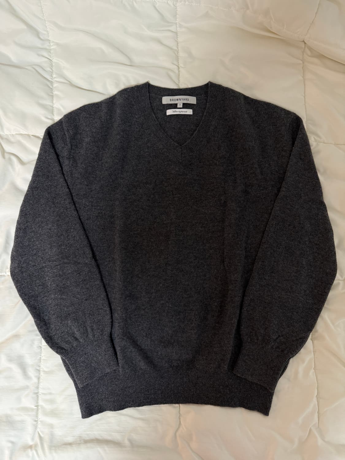 [3]브라운야드 Extra Super Fine V Neck Knit 니트 상품이미지1