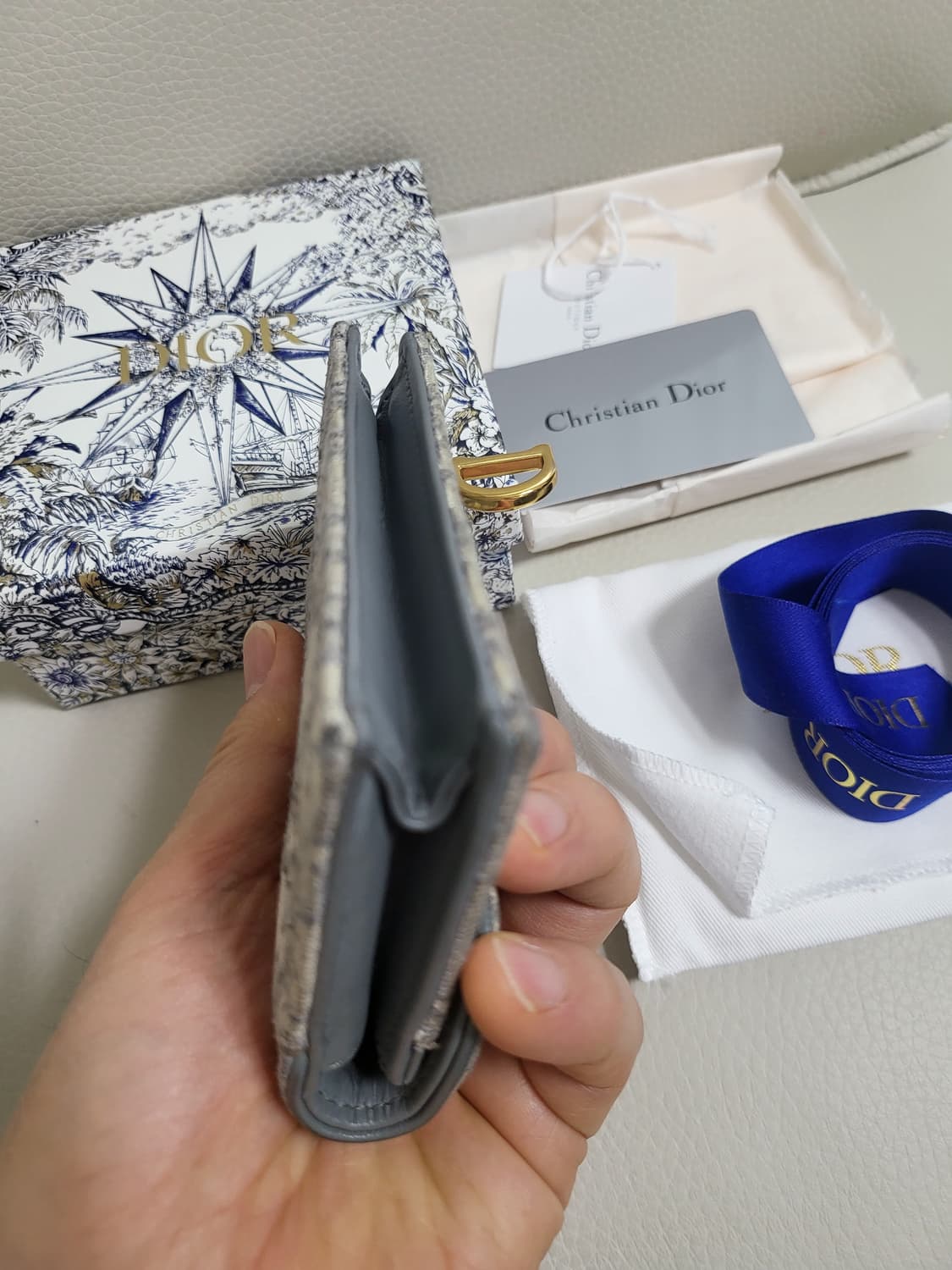 디올 오블리크 카드지갑 그레이  상품이미지6