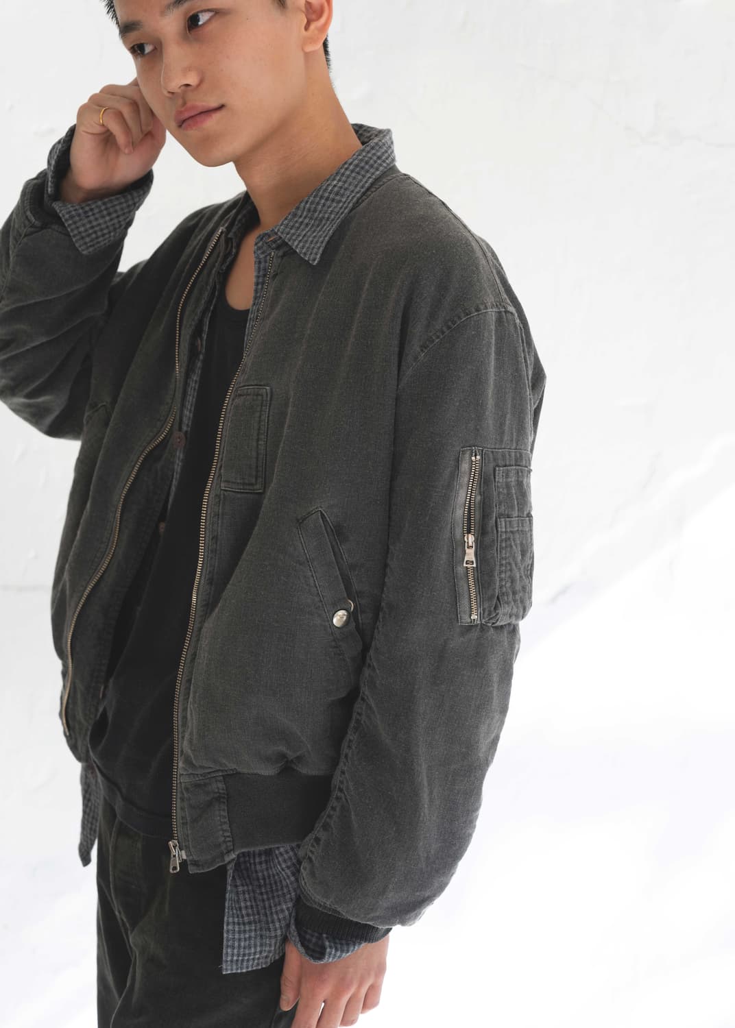 ham 에비에이터 MA-1 다이드 차콜 상품이미지1