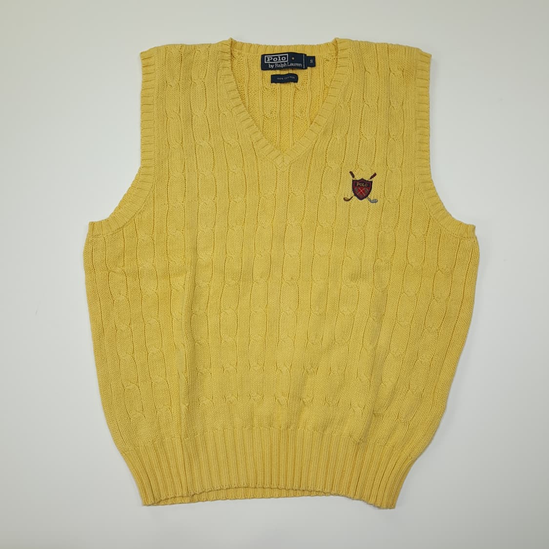 CL013 폴로 코튼 90s홍콩판 골프쉴드 옐로우 케이블 베스트 상품이미지1