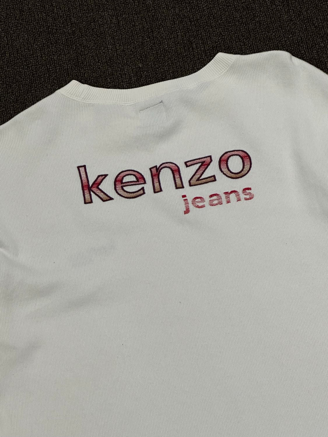 L)겐조 진스 빈티지 자수 로고 화이트 스웻셔츠 상품이미지6