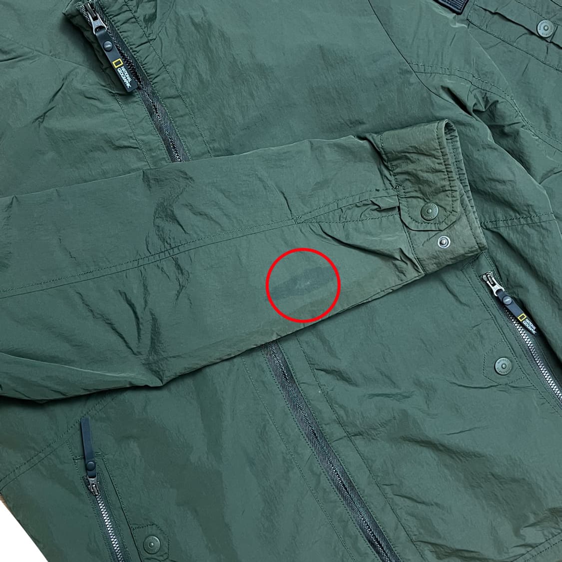 내셔널지오그래픽 와펜 홑겹 카키 블루종 자켓 L 상품이미지6