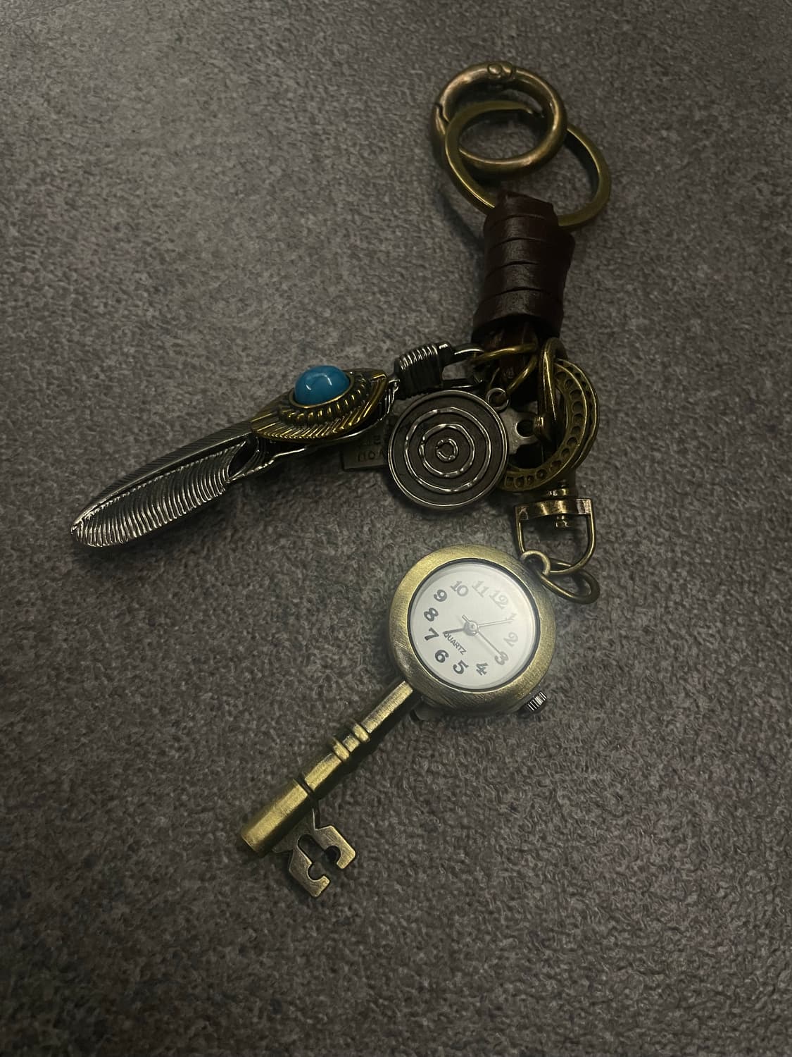빈티지 깃털 시계 키링 상품이미지2
