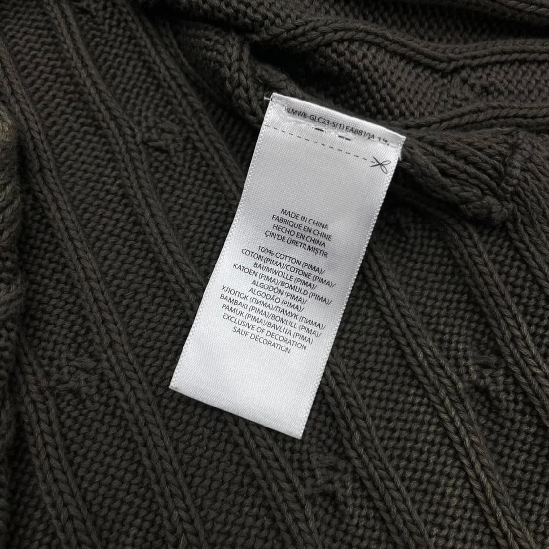 폴로 랄프로렌 카키 꽈배기 브이 니트 S 상품이미지6