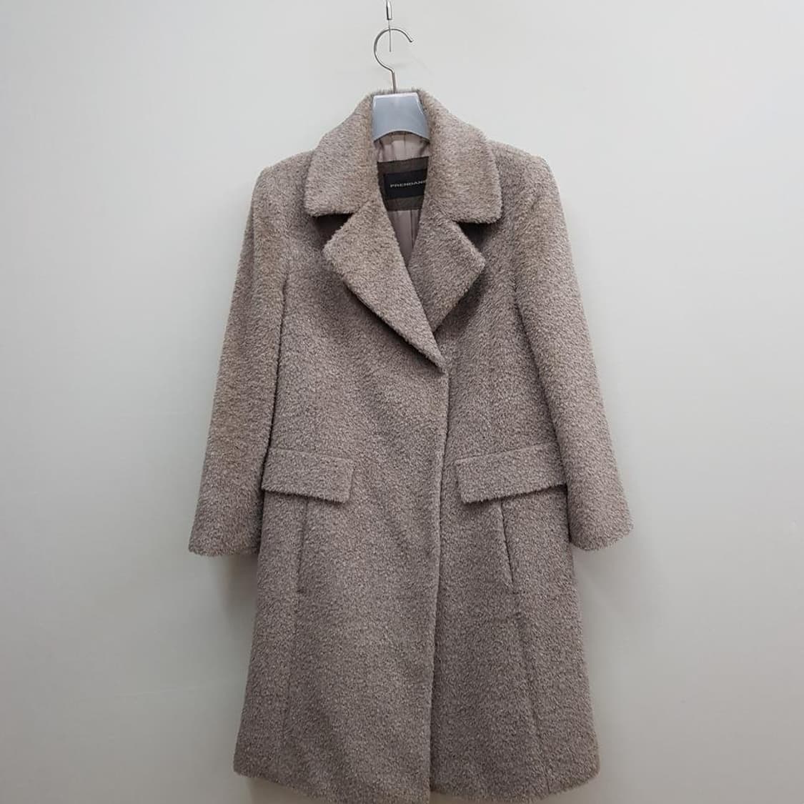 쁘레땅 PRENDANG 부클 텍스처 싱글 롱 코트 88-96-160사이즈 상품이미지1