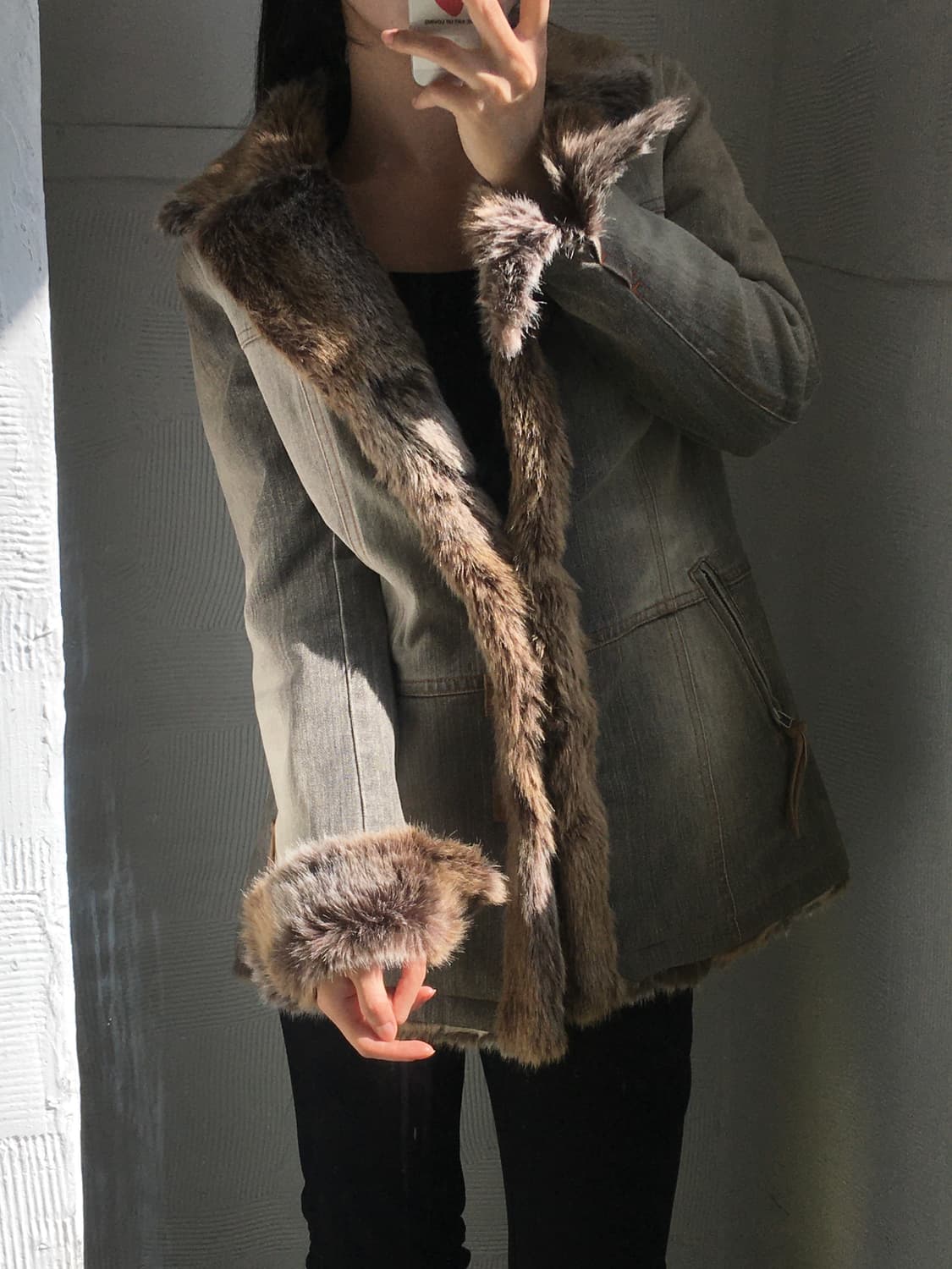 Burberry 버버리 블루라벨 퍼 데님 자켓 상품이미지1