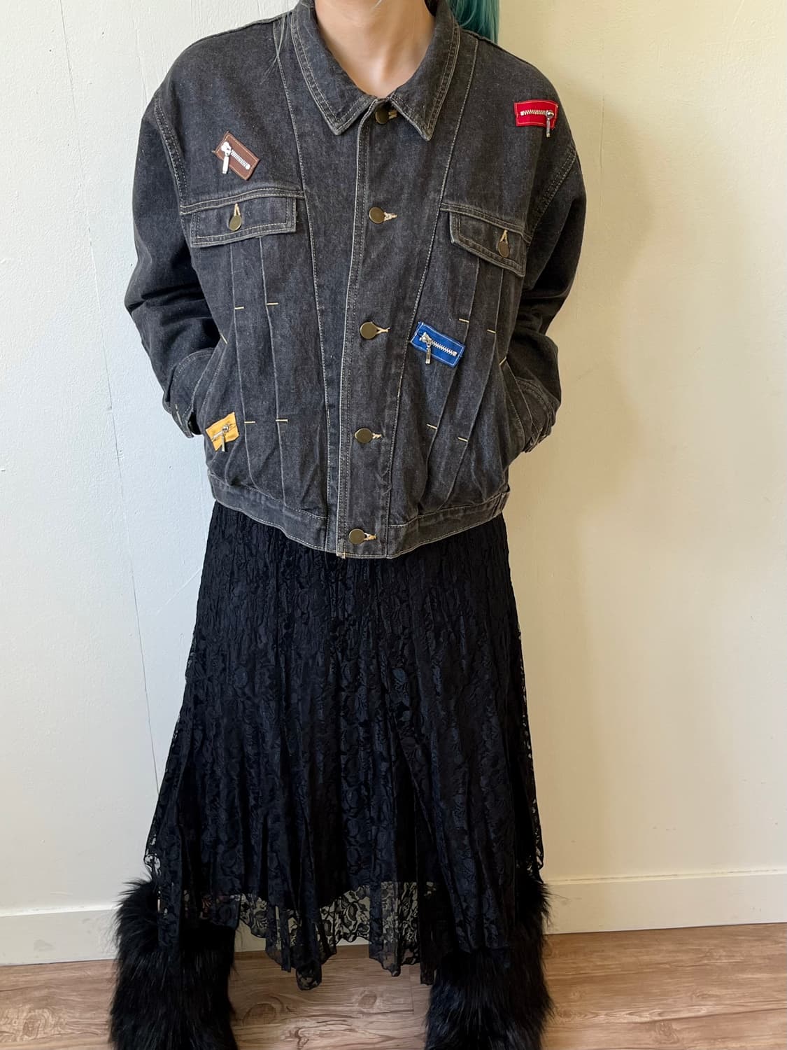 SILCAT 패치워크 데님 자켓 상품이미지5