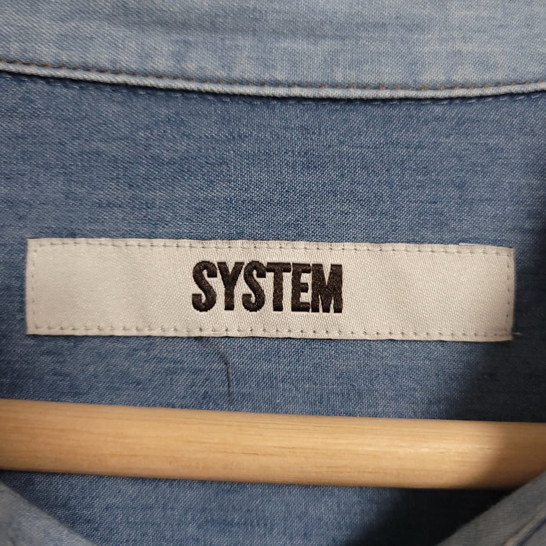 (95) SYSTEM 시스템 여성 원피스형 데님 셔츠 남방 오버핏 상품이미지2