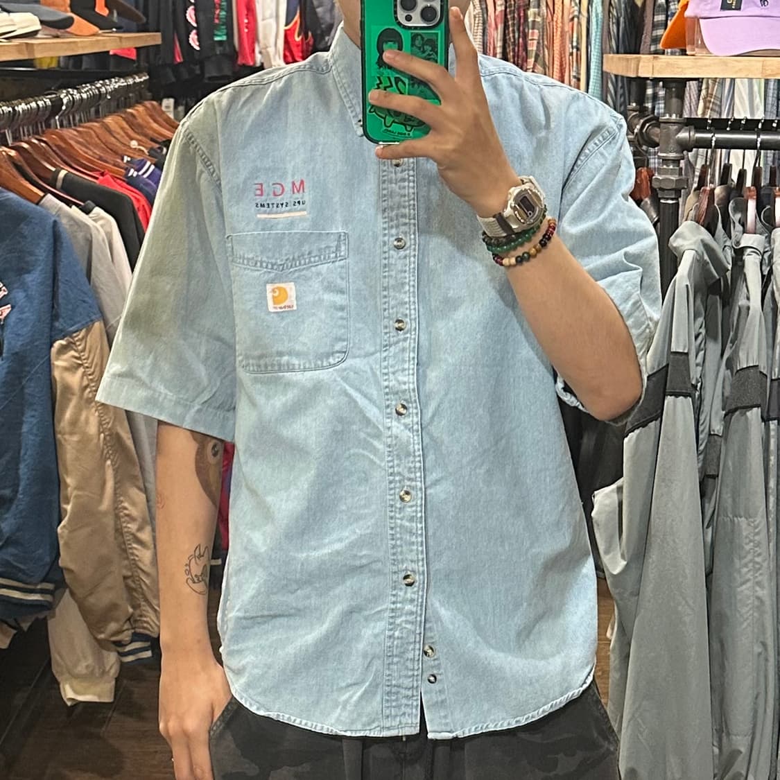 [HI] 칼하트 반팔 데님셔츠 상품이미지1