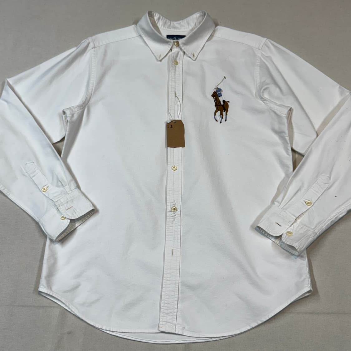 L) 폴로 랄프로렌 빅포니로고 클래식 화이트 옥스포드 셔츠 T1 상품이미지2