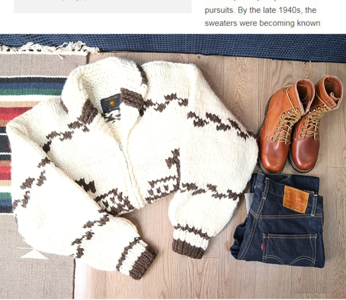 캐나다 핸드메이드 양모100% 인디언 코위찬 스웨터 cowichan

 상품이미지2