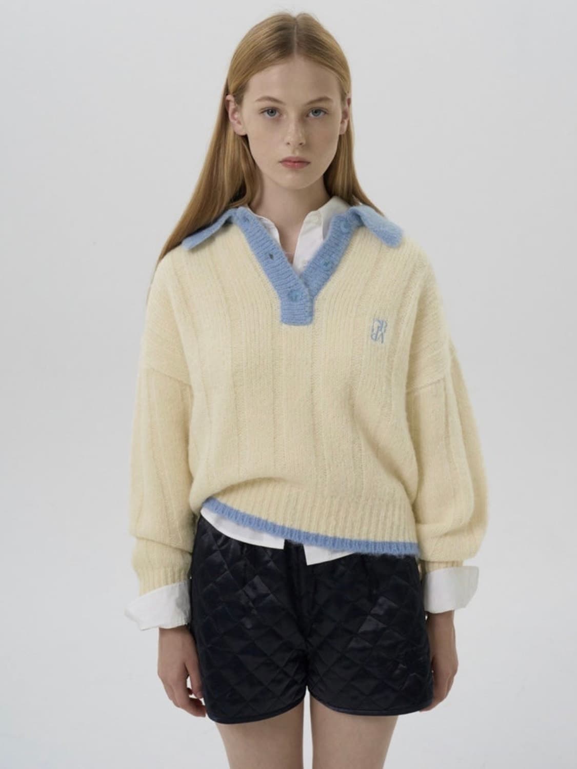 그로브 차이팬츠 퀼팅쇼츠 네이비 s 상품이미지1