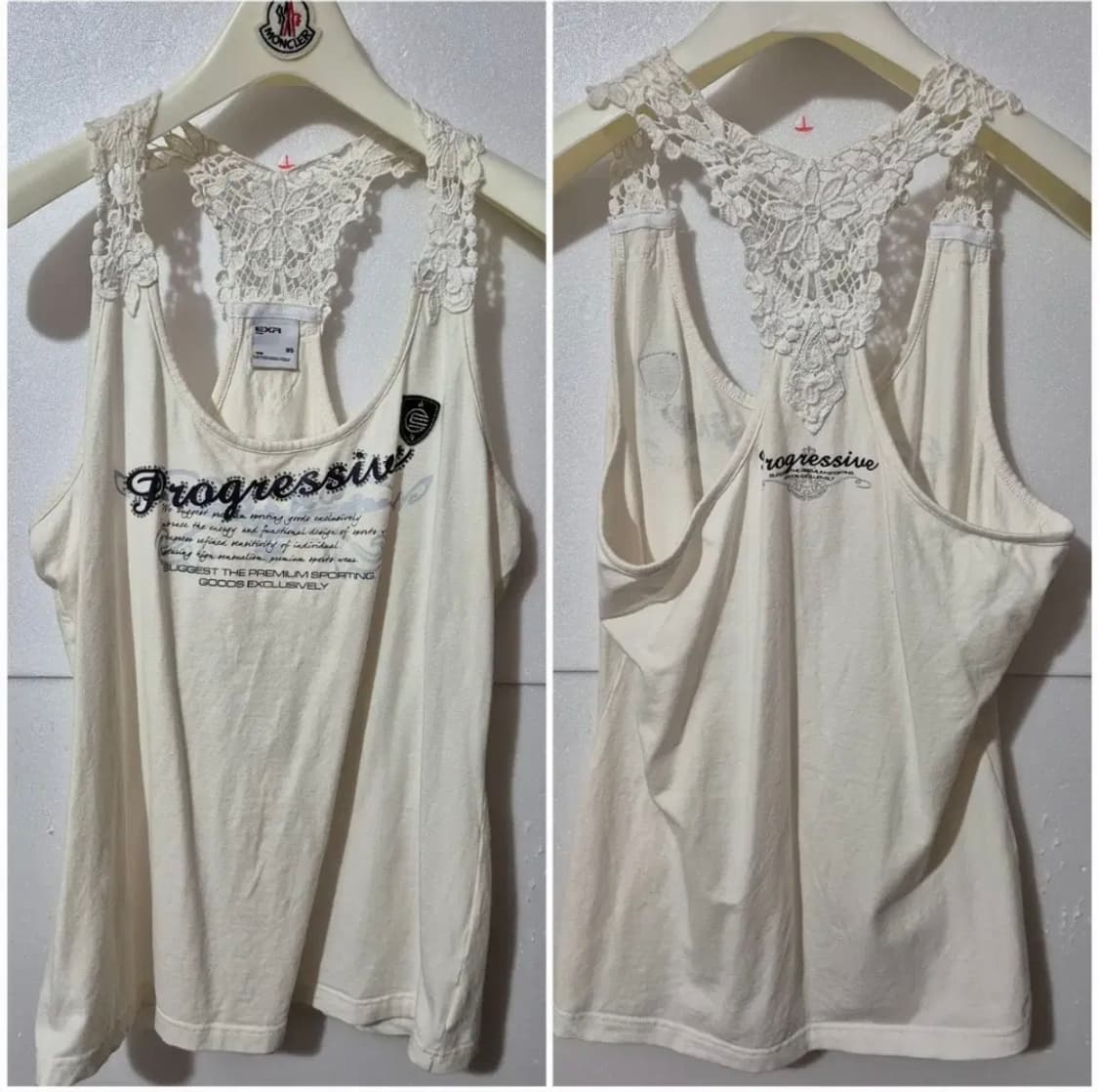 575 ) EXR 면+폴리 자수 레이스 나시 상품이미지4