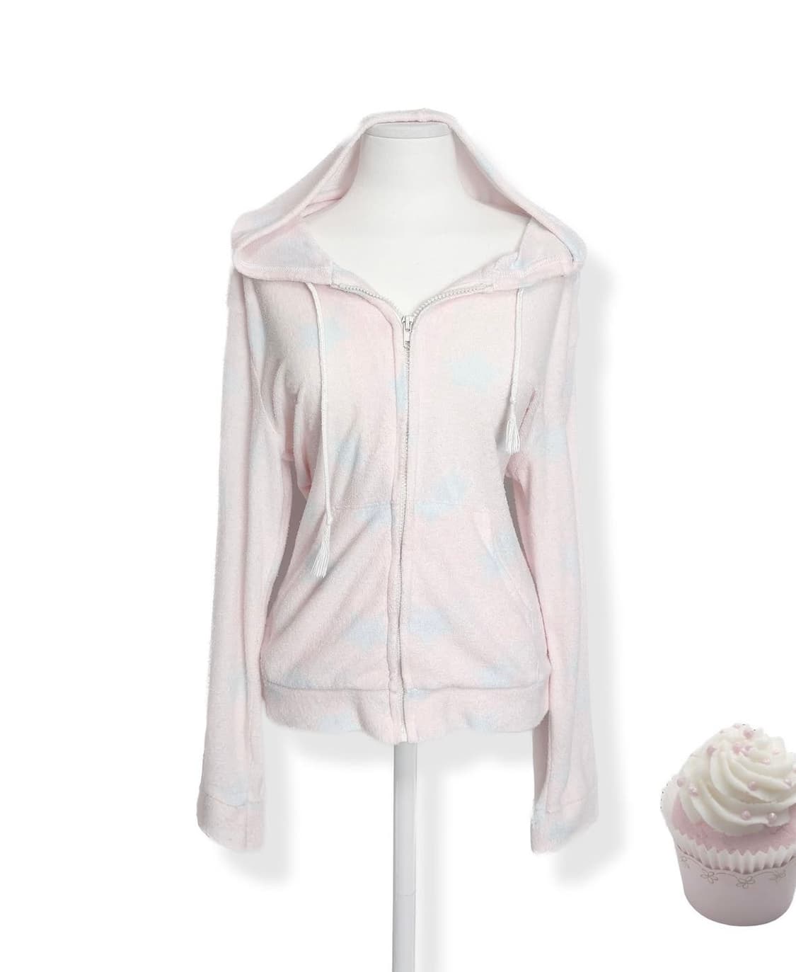 sugar doll 슈가돌 핑크 소라 별 후드집업 상품이미지1