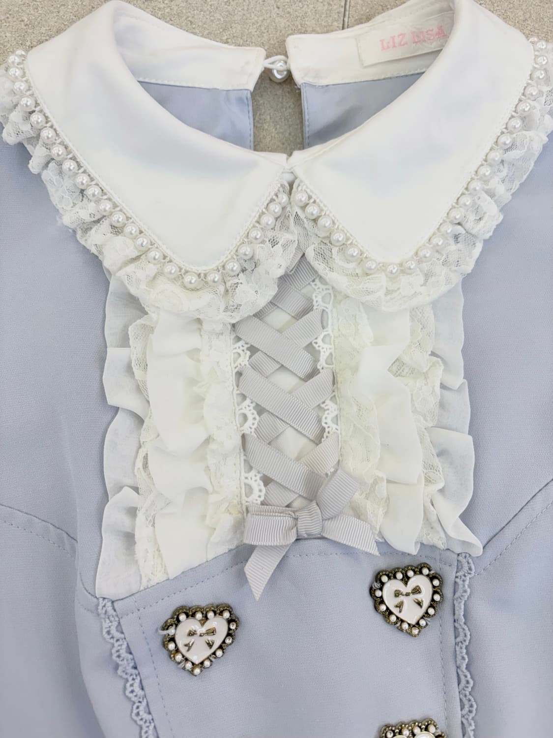 리즈리사 하늘 하트리본 원피스 상품이미지2