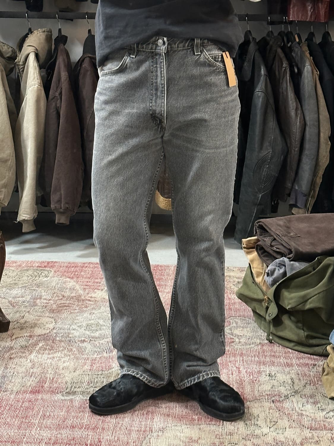 90’s USA Made 리바이스 517 블랙 오렌지탭 부츠컷 상품이미지3