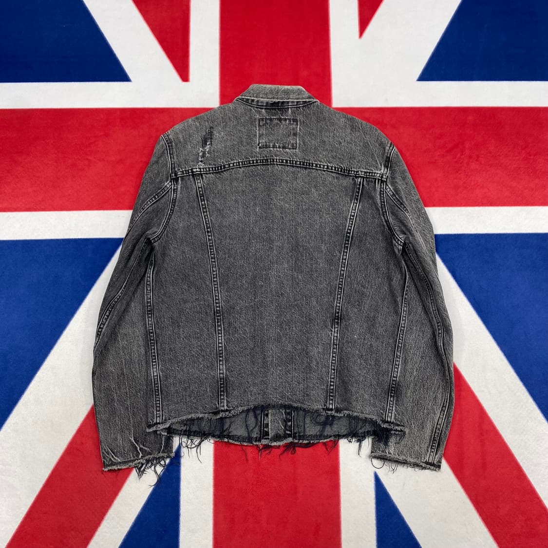 리바이스 알터드 트러커 흑청데님자켓 M 상품이미지6