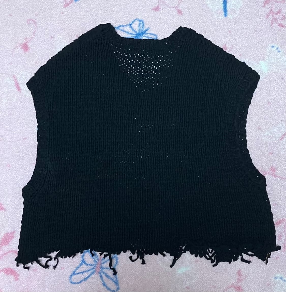Black grunge knit vest 상품이미지2