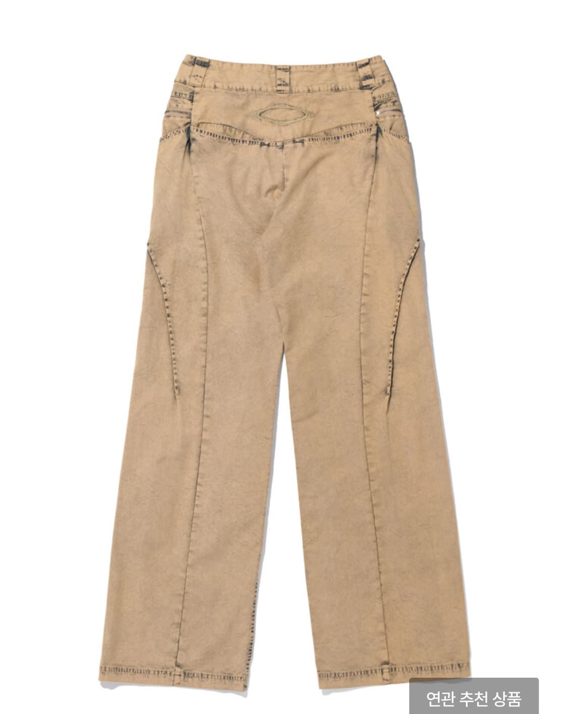 미스치프 블리치드 핀턱팬츠  블리치드 머드 상품이미지2