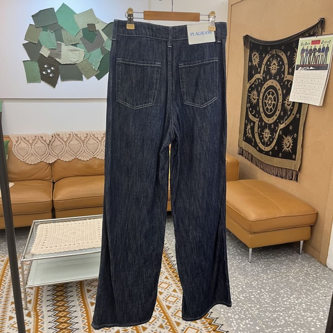 플랙진 빈티지 캐주얼 하이웨스트 와이드 데님팬츠 25인치 C11162 상품이미지4