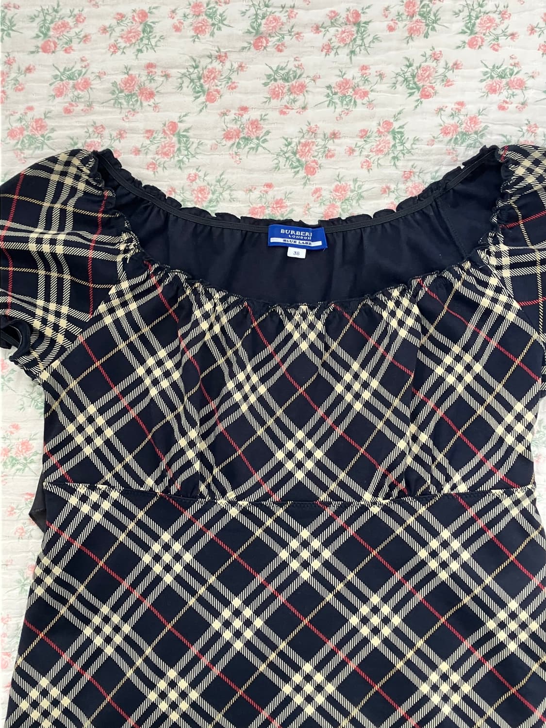 버버리 프릴 유넥 블라우스 1098 모리걸 y2k 스트릿 갸루 펑키 일본 상품이미지7